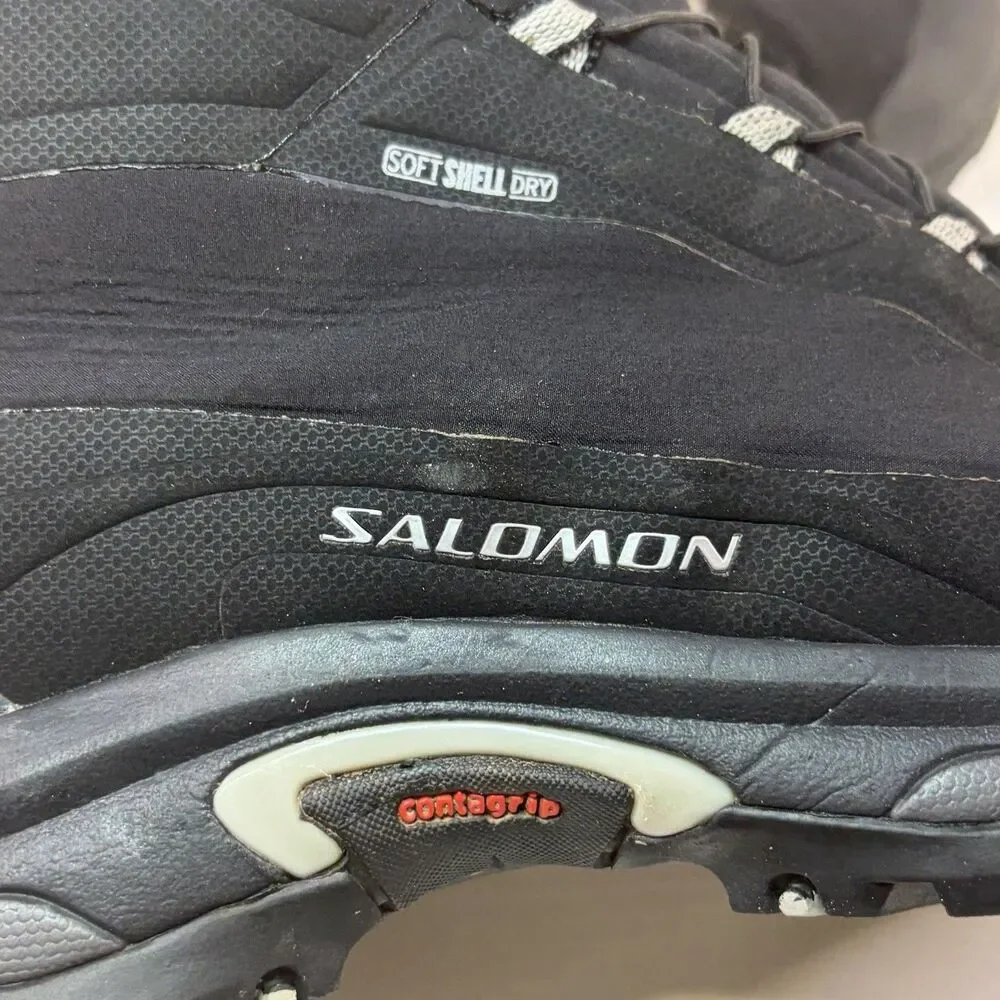 Salomon Deemax 3 Mens 11.5 Soft Shell Dry Thinsulate Trail Hiking Boots Black